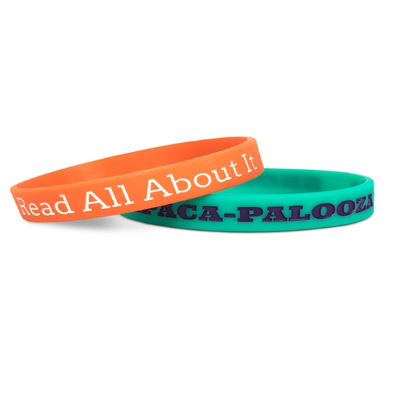 silicone wristband 7recessed logo with 1c colour filling