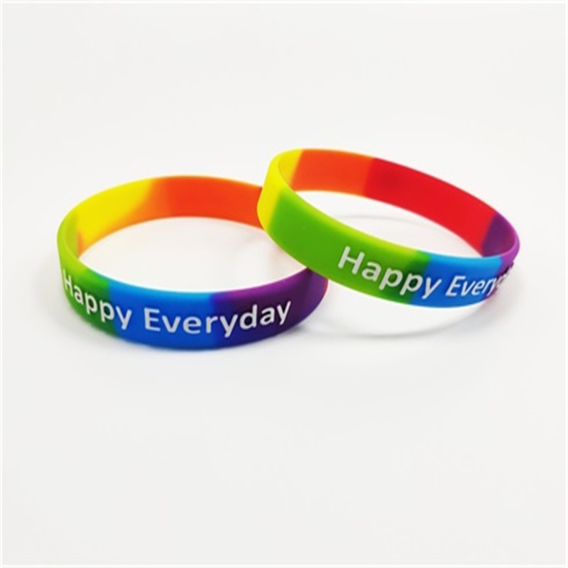 custom rainbow wristbands