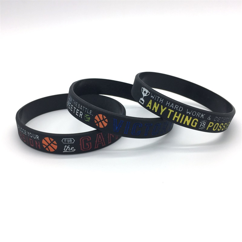 Wholesale Custom Basketball NBA Silicone Rubber Wristbands/Sports Rubber  Bracelets Supplier